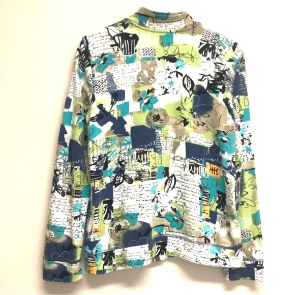 Christopher & Banks women's Sz S Jacket Full Zip Coat Long sleeve Multicolor EUC - Picture 2 of 8